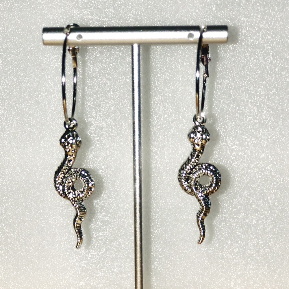 Twisted snake hoops